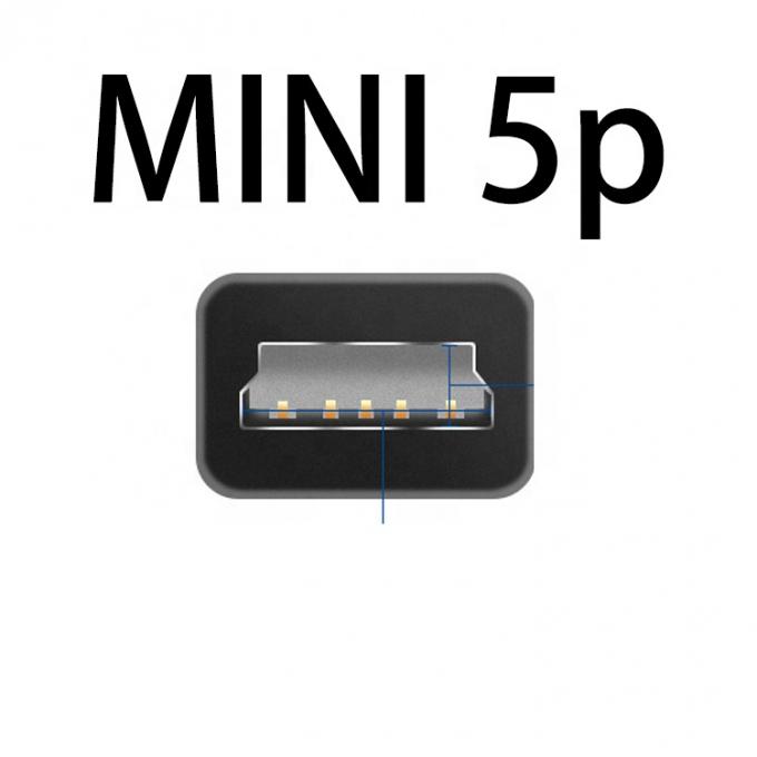 Custom Assembly Mini B 5p USB to RJ9 RJ11 Cable 2