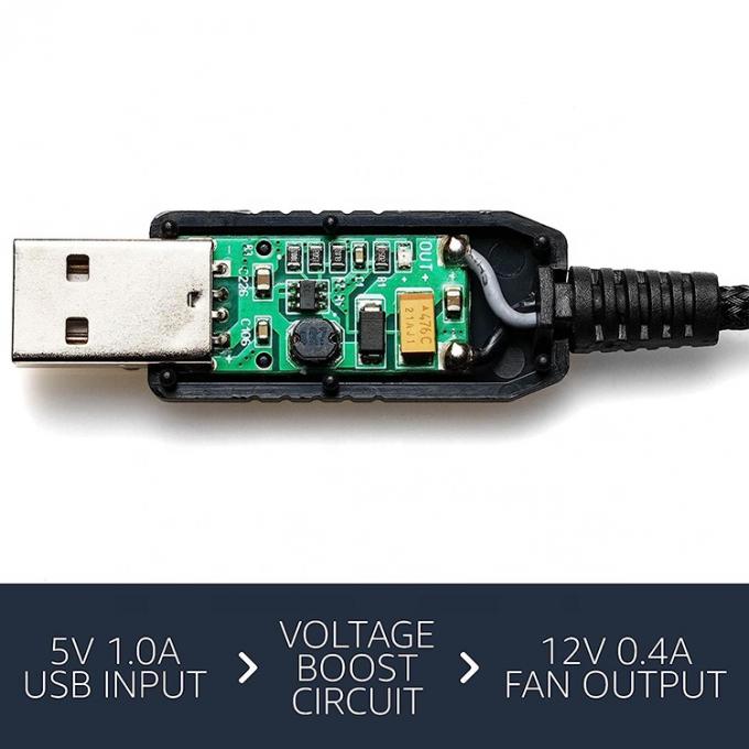 12V Step UP Boost USB to 3 Pin 4pin PWM PC Fan ON OFF Switch Power Adapter Cable 1