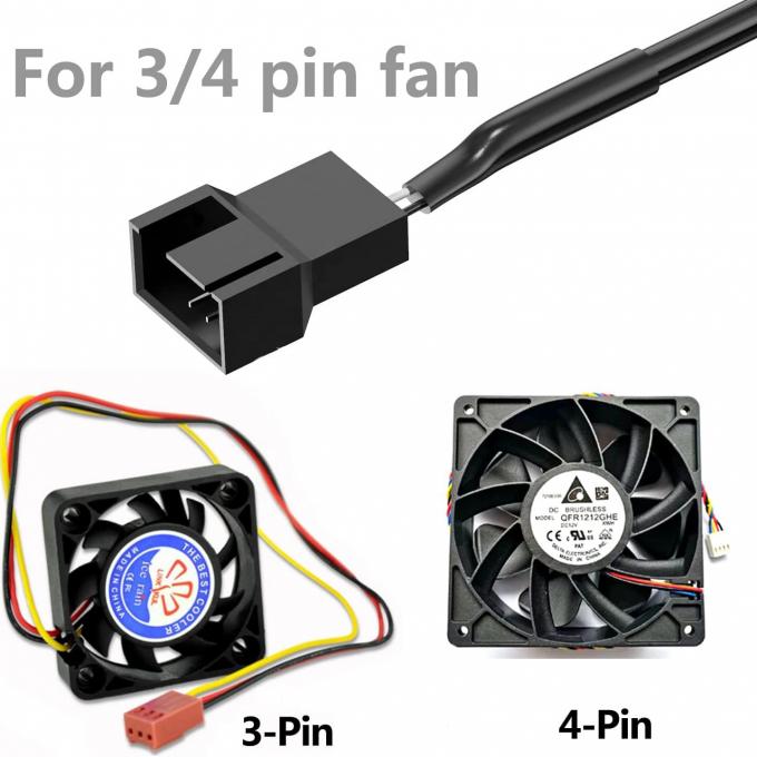 Adjustable USB 5V Step up Boost to DC 12V 3 Pin 4 Pin Connector Fan Speed Controller Power Adapter Cable for PC Cooling Fan 4