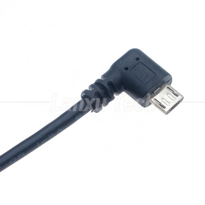Portable Short 90 Degree Right Angle Micro V8 to USB Female Socket OTG Adapter Cable for Phone Laptop 3