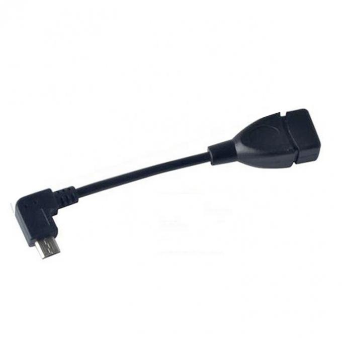 90 Degree Angle Micro B to USB Type A Female OTG Adapter Cable 4