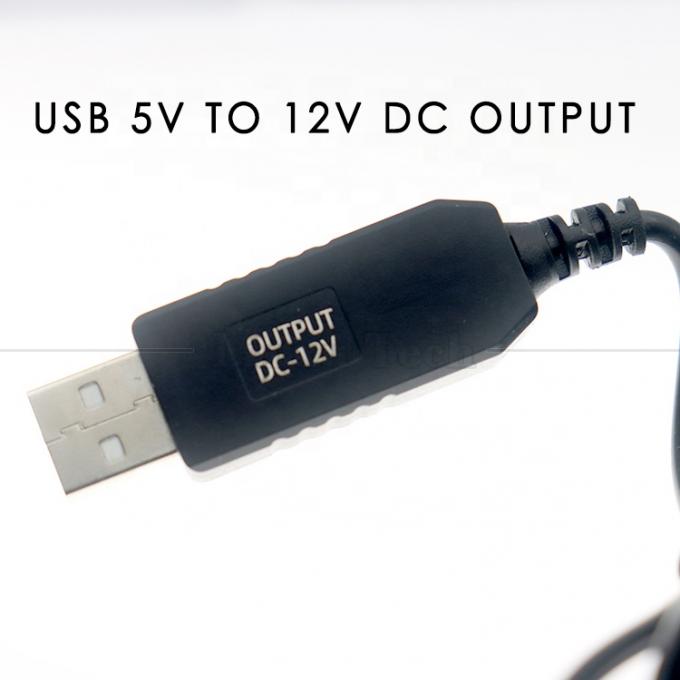 12V Booster USB 5V to 12V 90 Degree Angle 5.5x2.1 mm Jack Cable for Wifi Router 4
