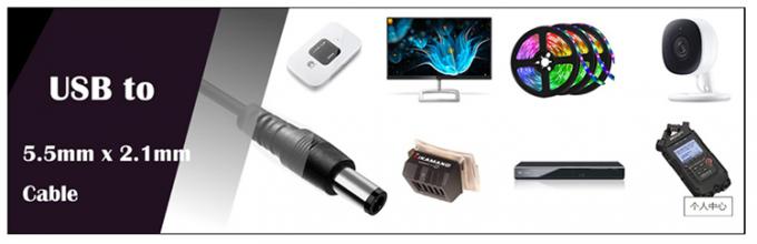 High Quality 1m Power Step Up Charger 5.5x2.1 mm DC 5V To 12V Wifi Router USB Power Cable 2