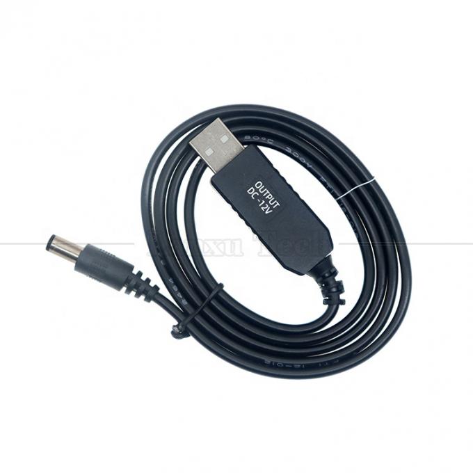 High Quality 1m Power Step Up Charger 5.5x2.1 mm DC 5V To 12V Wifi Router USB Power Cable 5