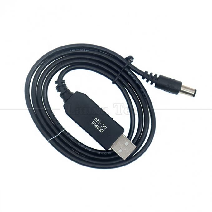 High Quality 1m Power Step Up Charger 5.5x2.1 mm DC 5V To 12V Wifi Router USB Power Cable 6