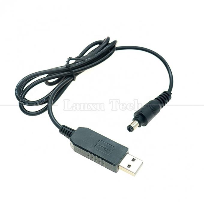 High Quality 5V USB to 12V Output DC 5.5x2.1mm Lock Connector Booster Set Up Power USB Cable for Led Strip String Lights Bulb 3