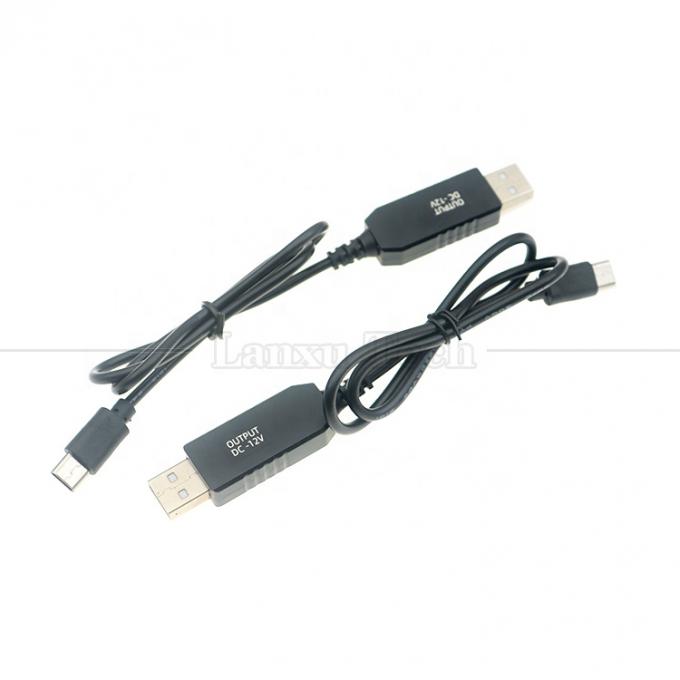 USB 5V to USB Type C 12V Output Booster Converter Power Charger Cable for Led Light Mats 6