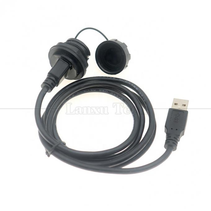 Waterproof Male to Female Panel Mount USB Type A Port Connector Extension Cable 5