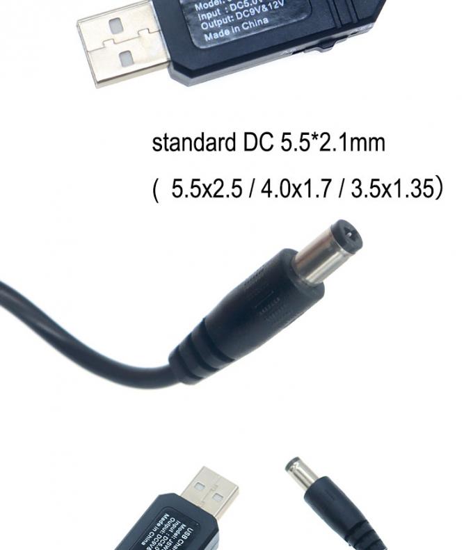 High Quality USB 5v to 9v 12v Step up DC Power Cord Booster Cable for Router 3
