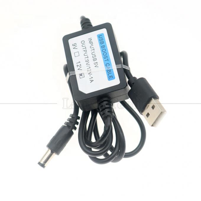 High Quality 5V to 9V 12V 1A USB to DC 5.5x2.1mm Wifi Router Booster Converter Cable 5