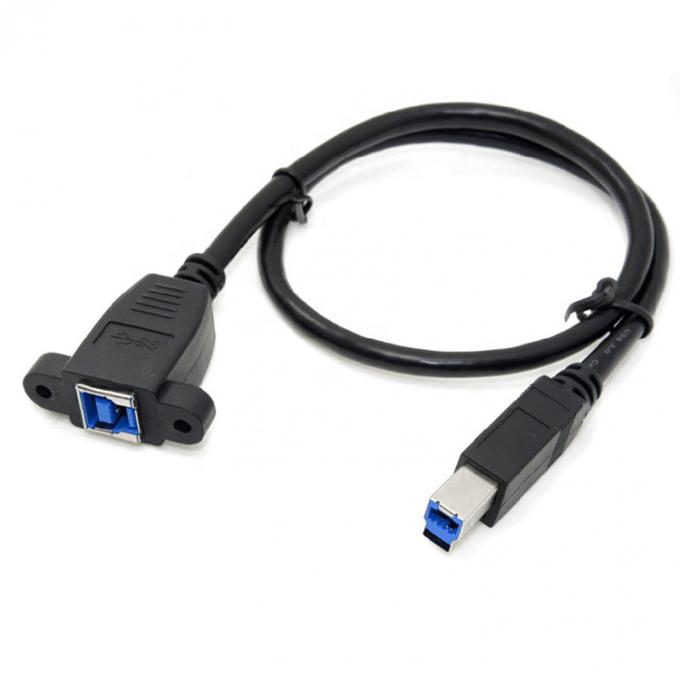 Screw Locking Stud Male To Female Panel  Mount USB 3.0 Type B Printer Extension Cable 6