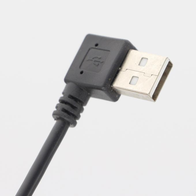 Screw Locking 90 Degree Right Angle Type A Male to Female Panel Mount USB Extension Cable 4