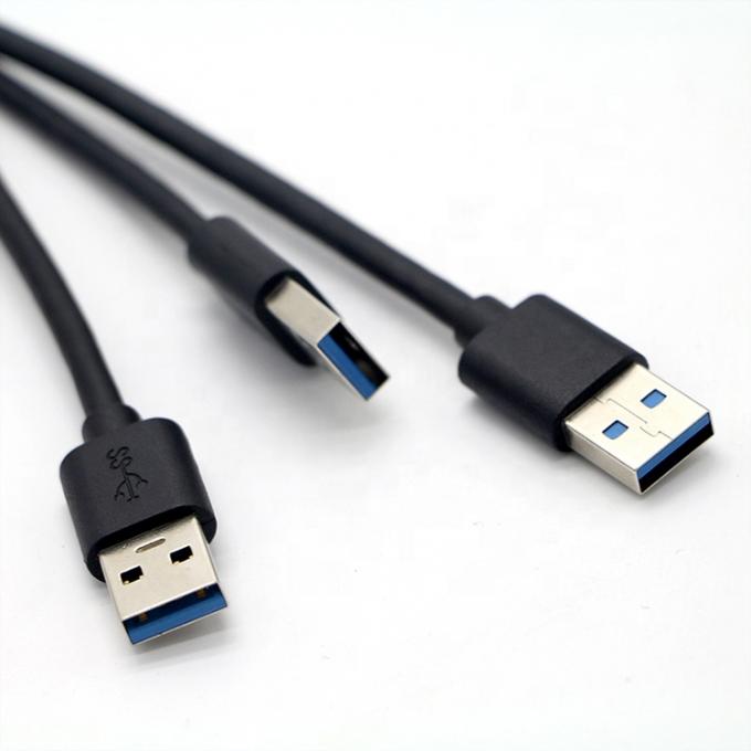 Custom Screw Locking Stud USB 3.0 A Male to USB Type C 3.1 Female Panel Mount Extension Cable 4