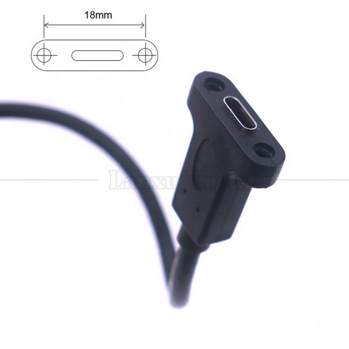 Customization USB3.1 Gen2 Screw Locking Stud USB Type C 3.1 Panel Mount Extension Cable 4