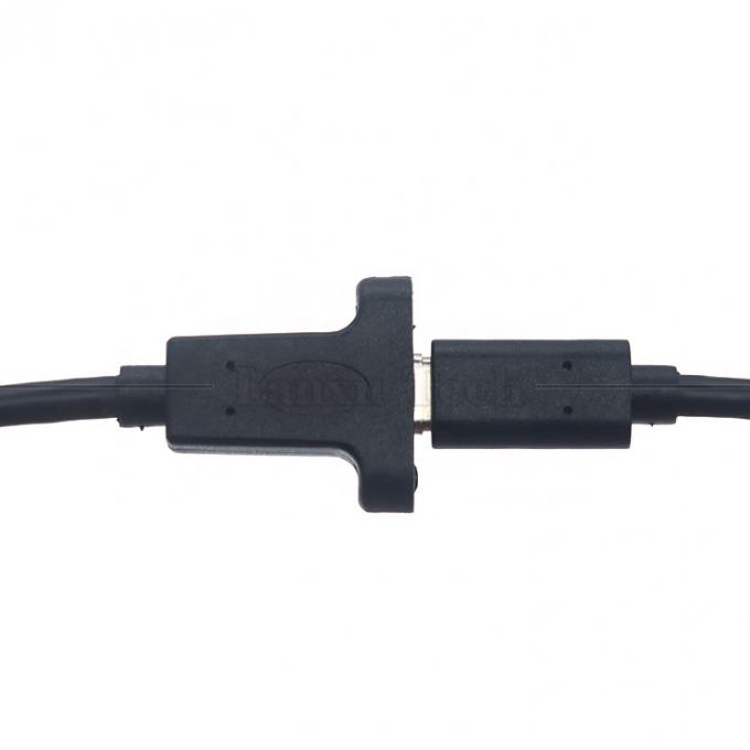 Customization USB3.1 Gen2 Screw Locking Stud USB Type C 3.1 Panel Mount Extension Cable 6