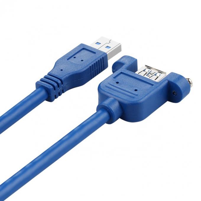 High Speed Data 5Gbps USB 3.0 Type A Male to Female Panel Mount USB 3.0 Extension Cable 3