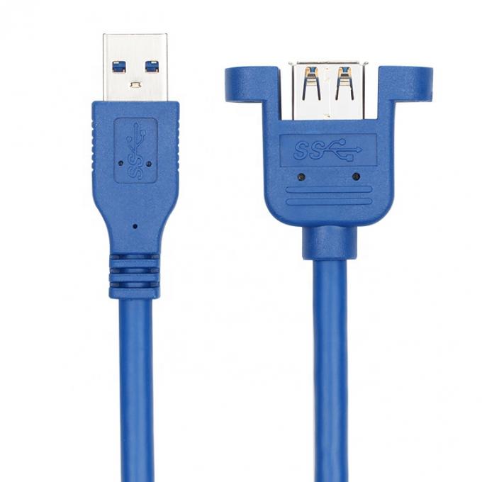 High Speed Data 5Gbps USB 3.0 Type A Male to Female Panel Mount USB 3.0 Extension Cable 2