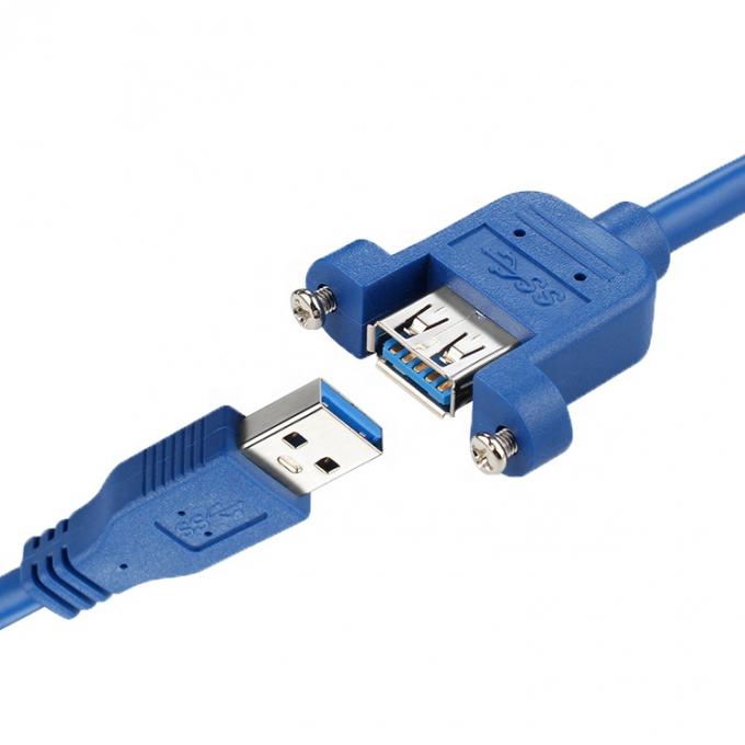 High Speed Data 5Gbps USB 3.0 Type A Male to Female Panel Mount USB 3.0 Extension Cable 5
