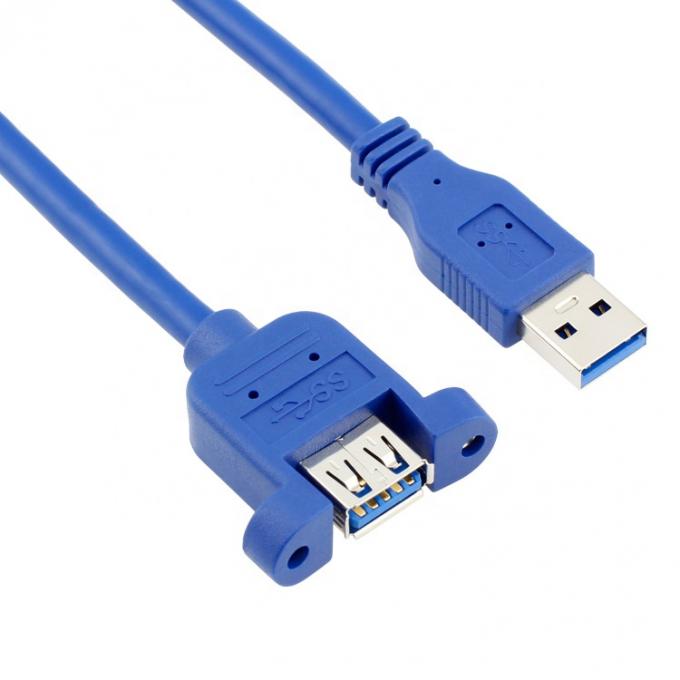 High Speed Data 5Gbps USB 3.0 Type A Male to Female Panel Mount USB 3.0 Extension Cable 4