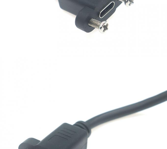 30cm 50cm Screw Panel Mount Male to Female USB Type C 3.1 Extension Cable 5