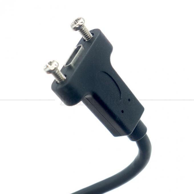 10Gbps 0.3m 1m Male to Female Type C 3.1 Panel Mount Screw Locking Hole USB Extension Cable 6