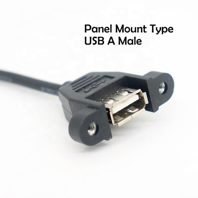 Customized Panel Mount USB Type A Female to Open Bare End Wires Cable 1