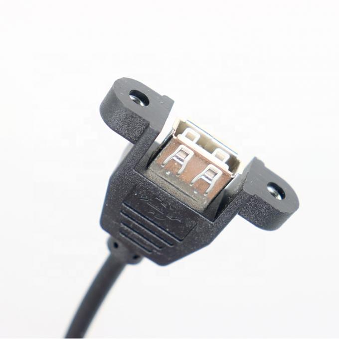 Customized Panel Mount USB Type A Female to Open Bare End Wires Cable 2