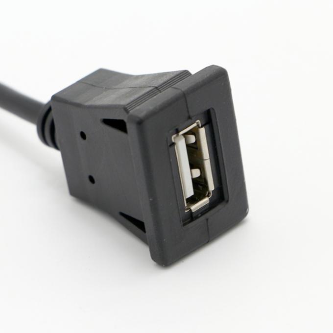 1M 2M 3M Snap in USB Socket Panel Mount Cable with 6 Wires Dupont Terminal 3