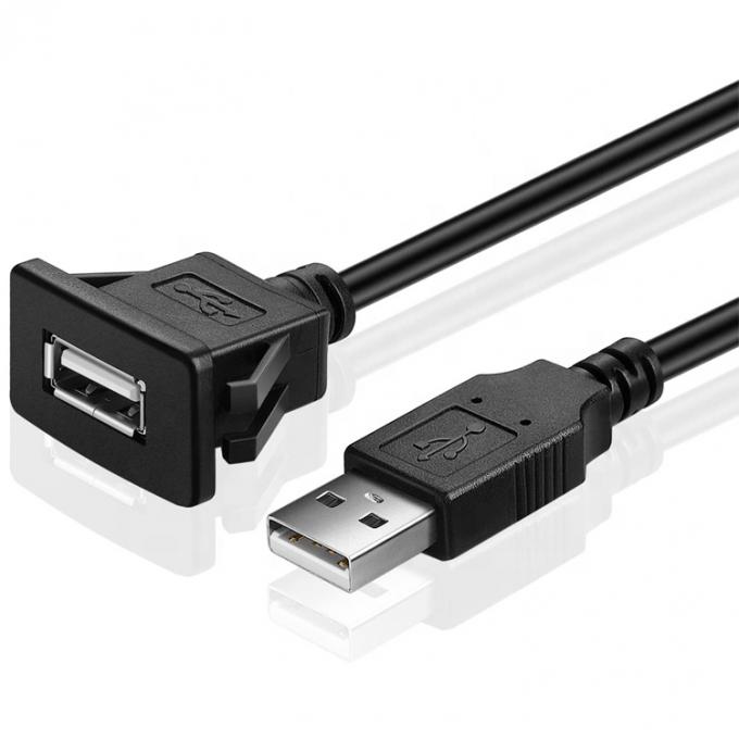 Snap Socket Dashboard Panel Male to Female USB Flush Mount Extension Cable 2