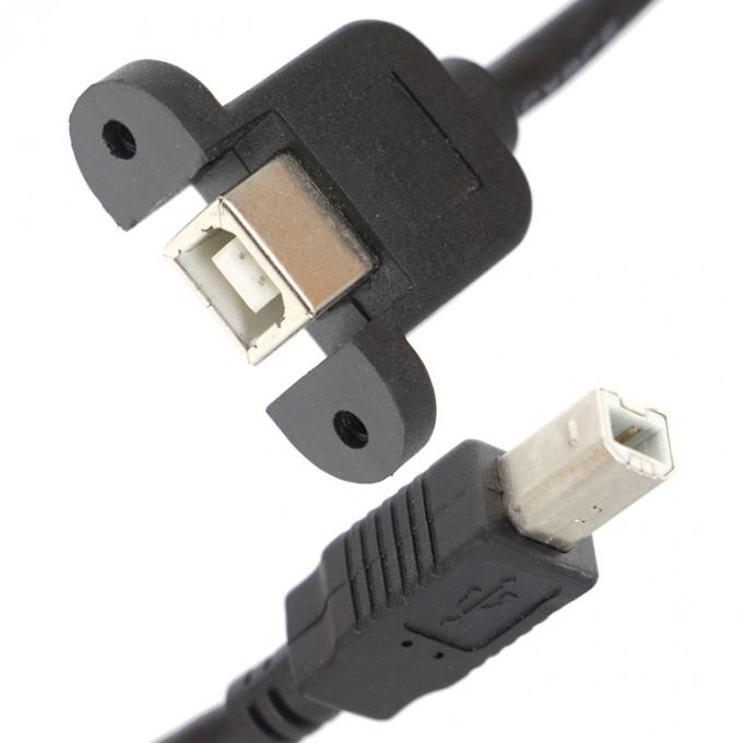 Screw Locking Micro Type C RJ45 Ethernet Male Female USB Panel Mount Cable 3