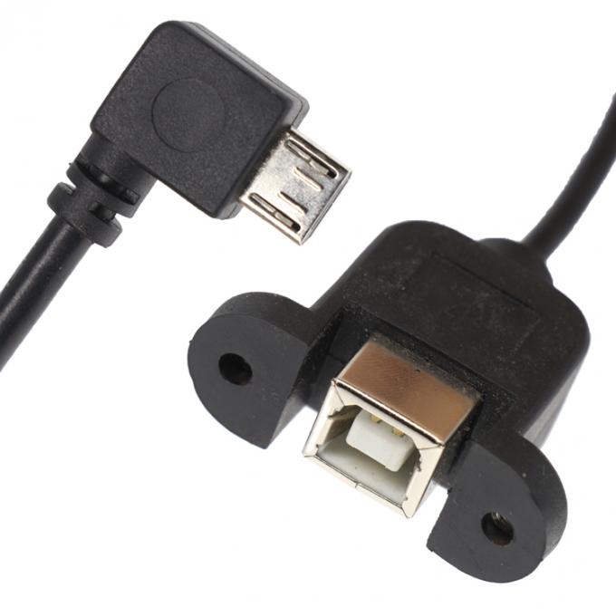 Screw Locking Micro Type C RJ45 Ethernet Male Female USB Panel Mount Cable 5