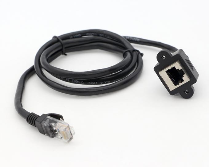 Screw Locking Micro Type C RJ45 Ethernet Male Female USB Panel Mount Cable 9