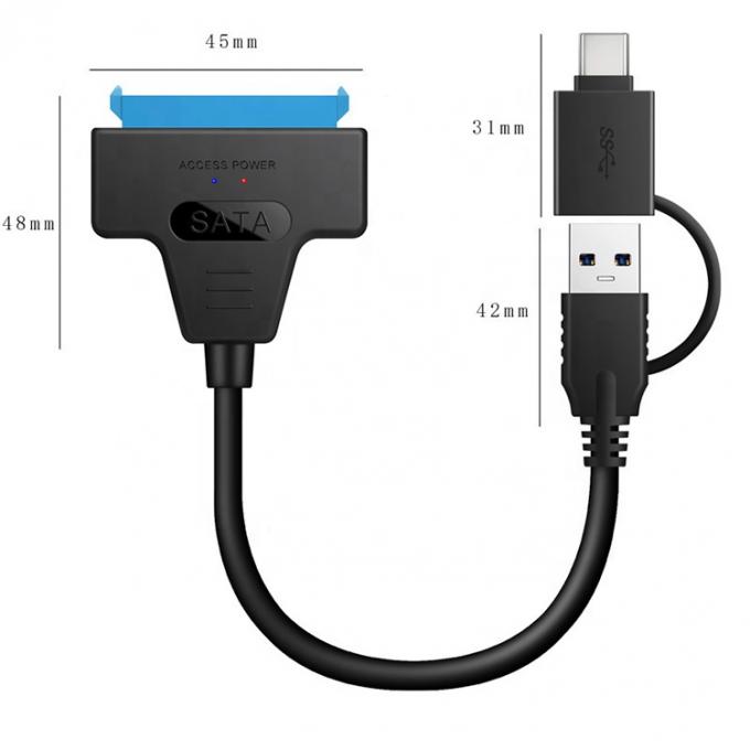 High Speed 5Gbps 2.5 Inch SSD HDD Hard Disk Type C USB 3.0 Sata Adapter Cable 3