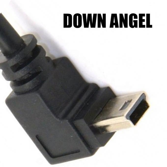 90 Degree Up Down Left Right Angle Mini USB to Stripped Bare Wire Open End Pigtail Cable 2