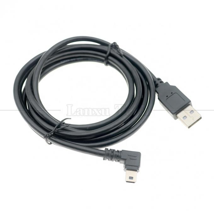 Customized 1m 2m 3m 90 Degree Up Down Left Right Angle Data Charging USB A Male to Mini 5pin USB Extension Cable for Camera 1