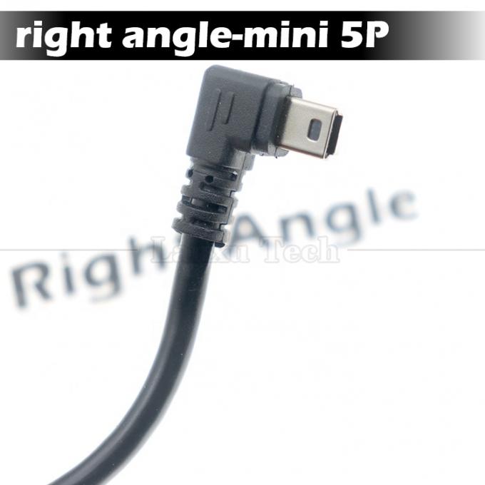Customized 1m 2m 3m 90 Degree Up Down Left Right Angle Data Charging USB A Male to Mini 5pin USB Extension Cable for Camera 2