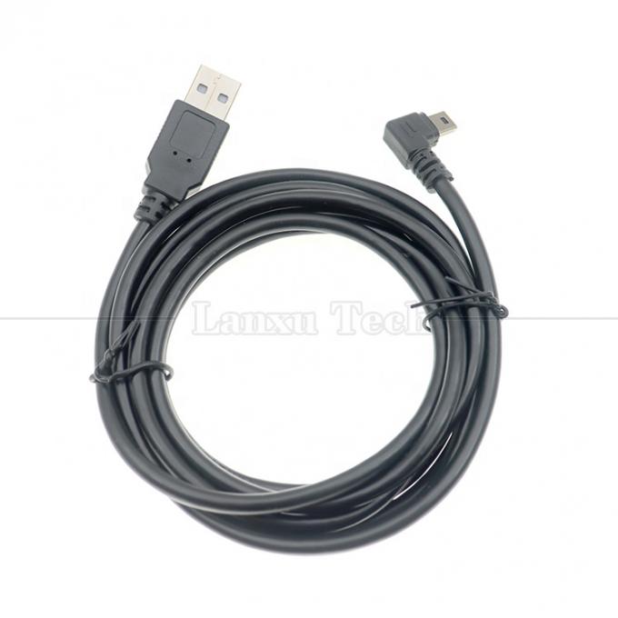 Customized 1m 2m 3m 90 Degree Up Down Left Right Angle Data Charging USB A Male to Mini 5pin USB Extension Cable for Camera 5