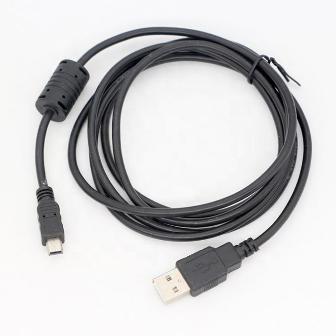 1.5m USB A To Mini B 5PIN USB 2.0 Data Charging OTG Cable with Ferrite 1