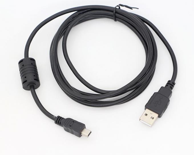 1.5m USB A To Mini B 5PIN USB 2.0 Data Charging OTG Cable with Ferrite 5