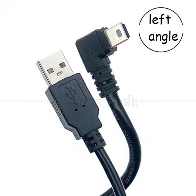 Customization 90 Degree Left Angle USB A Male To MINI 5P USB Cable for PS3 Controller Camera 2
