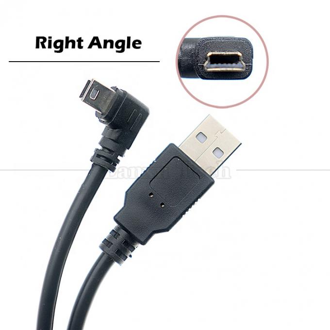 1m 2m 3m 5m 90 Degree L Shape Right Left Angle USB 2.0 A Male to Mini B 5 Pin USB Data Charging Cable for MP3 Camera 5