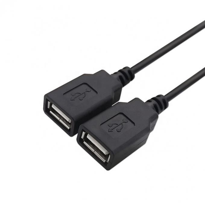 Custom OEM 2m 1 Male to 2 Female Y USB Splitter Cable for Charging 5