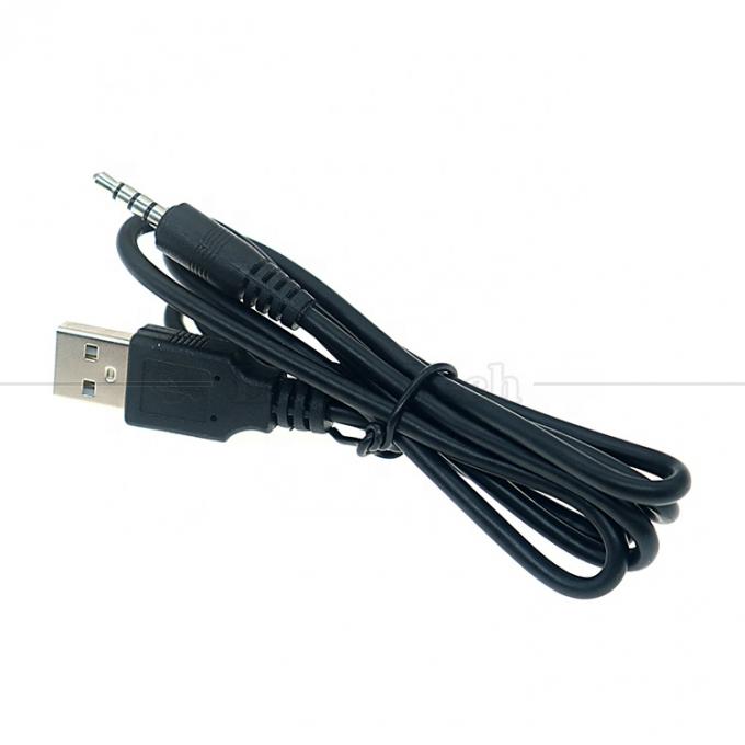 1M USB to 3.5mm 4 Poles DC Audio Jack Extension Cable for Car Speaker 0