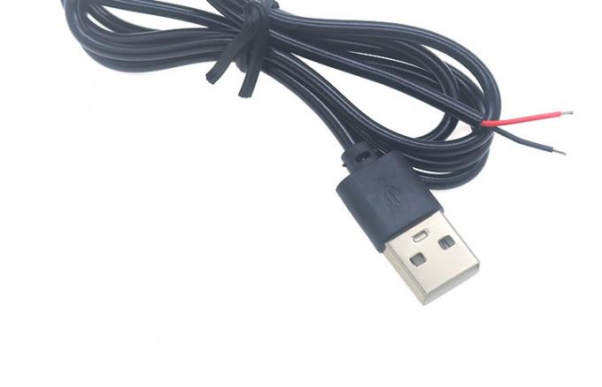 High Quality 5V USB 2.0 A Male to Open Stripped Bare 2pin Wires End Pigtail Cable for LED Light Strip Lamp 8
