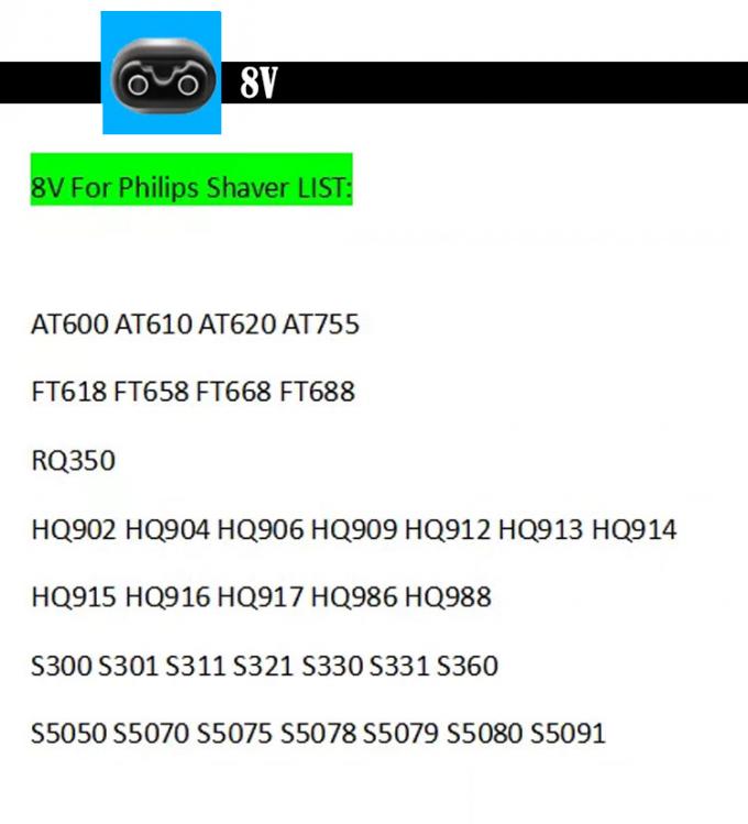 High Quality Replacement 15V 8V 4.3V USB Power Charger Cable for Philips for Philip Shaver 7