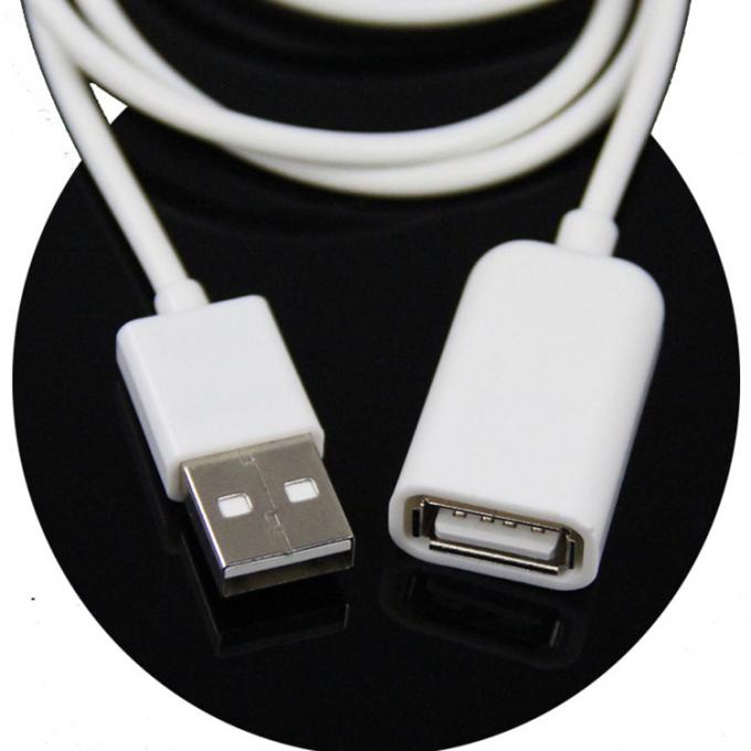 High Quality 1M White Male to Female USB 2.0 Type A Extension Data Charger Cable for Computer Furniture Bags 2
