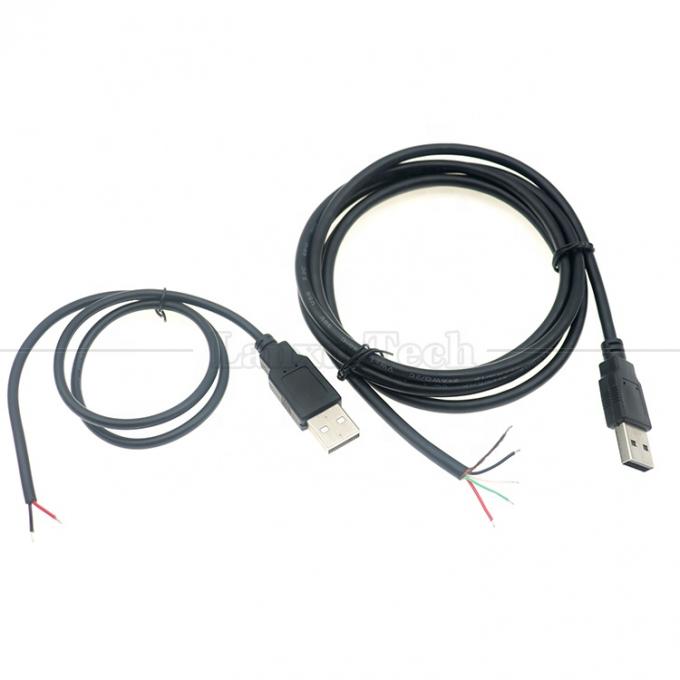 Custom Shield USB 2.0 A Male to Stripped Wires Open End Pigtail Cable 2