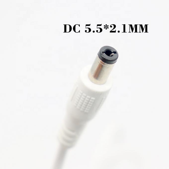 White 1M 5V USB 2.0 A Male To DC Barrel Jack 5.5X2.1mm Power Charger Cable 3