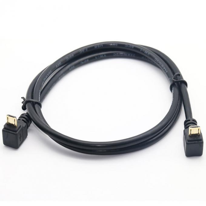 90 Degree Up Angle to Up Angle Data Charging Micro USB Cable 2