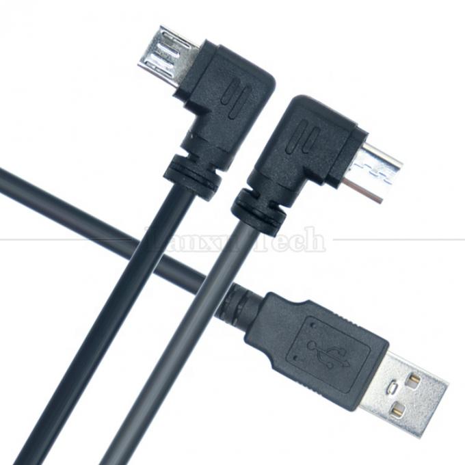 1M 2M 3M 5M Data Charging 90 Degree Right Left Up Down Angle Micro V8 USB Cable 2